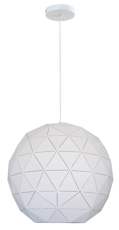 White Laser Cut Pendant Light Large