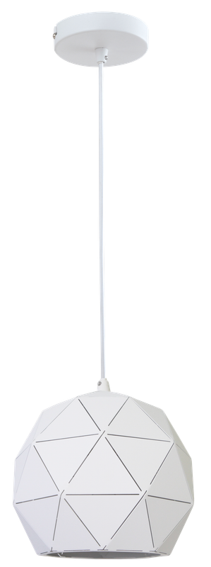 White Laser Cut Pendant Light Small