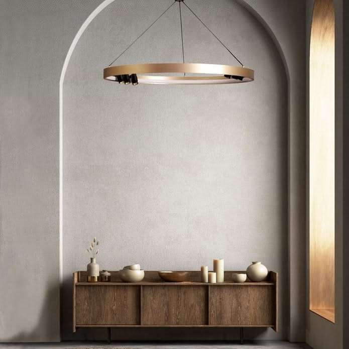 Black & Gold Monaco Round LED Pendant (Spazio)