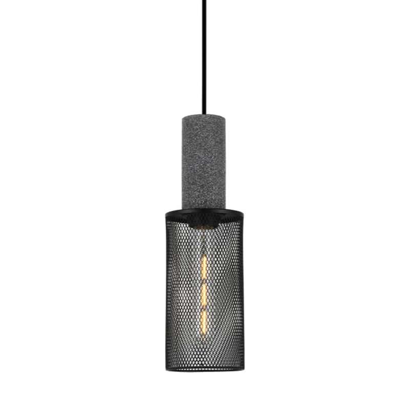Midnight Long Mesh & Stone Pendant Light