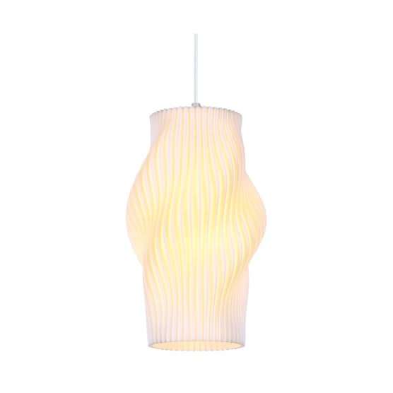 Dahlia 3D Printed White Pendant (Recycled)