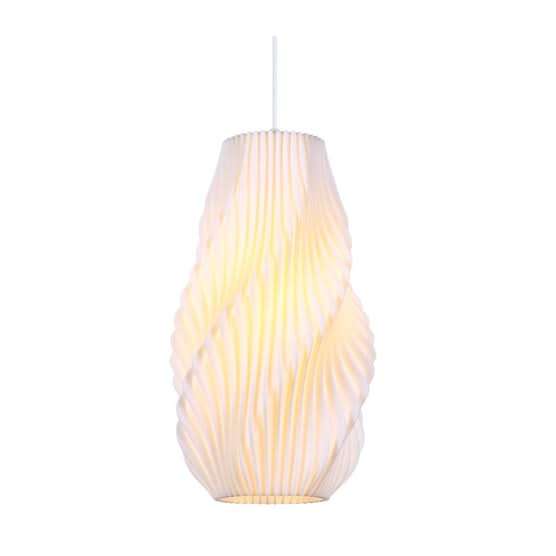 Snowdrop 3D Printed White Pendant (Recycled)