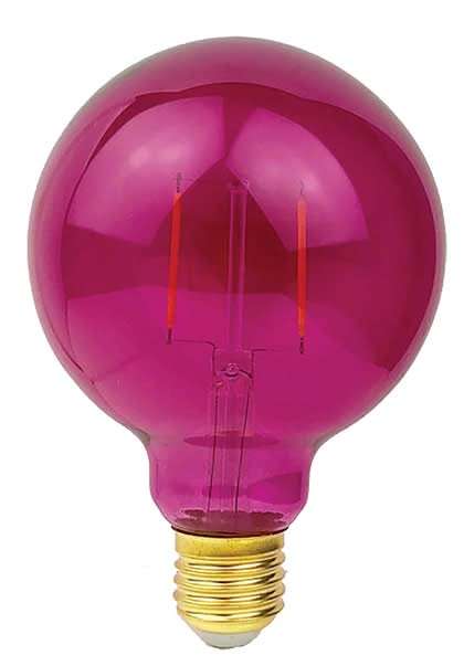 LED Bulb - 2W G95 Filament - Red / Green / Blue / Yellow / Purple