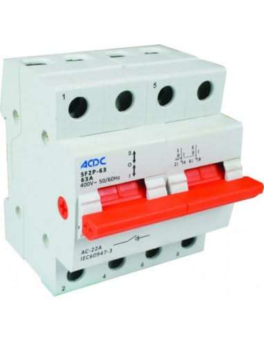 2-pole 63A DIN Changeover Switch