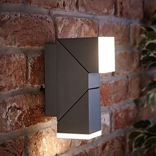 Modern Outdoor LED Wall Light - Up / Down 2 x 6.5W
