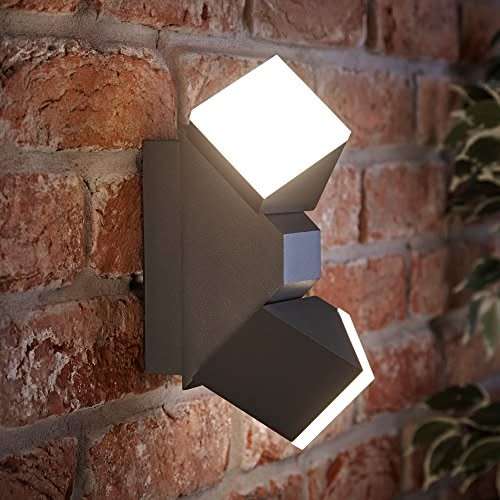 Modern Outdoor LED Wall Light - Up / Down 2 x 6.5W