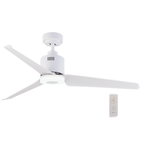 White Metal and ABS LED Ceiling Fan