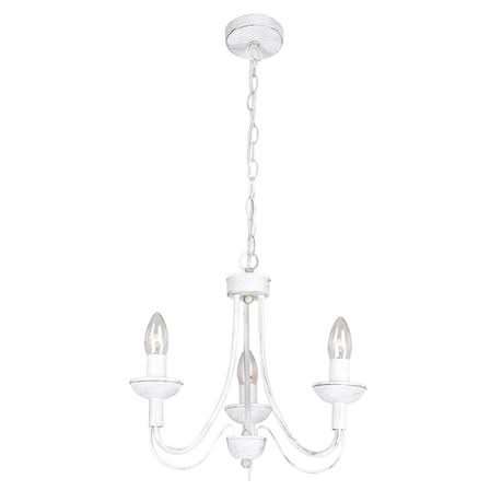 3 Light Simple White Chandelier