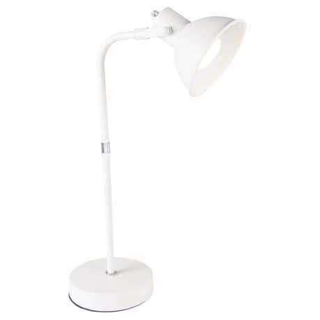 White Metal Desk Lamp With Rotatable Head