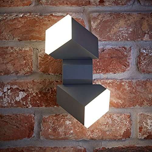 Modern Outdoor LED Wall Light - Up / Down 2 x 6.5W