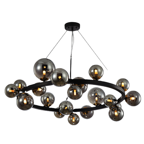 Round Bubble Pendant Black