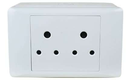 Plastic 2 x 5 Amp Socket