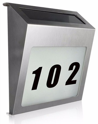Solar House Number Light