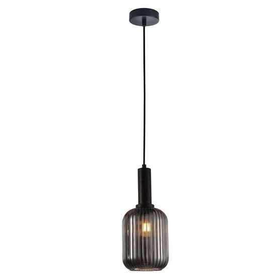 Athina Smoke Cut Glass Pendant