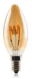 LED Bulb - Amber LED Filament Candle Bulb (Dimmable)