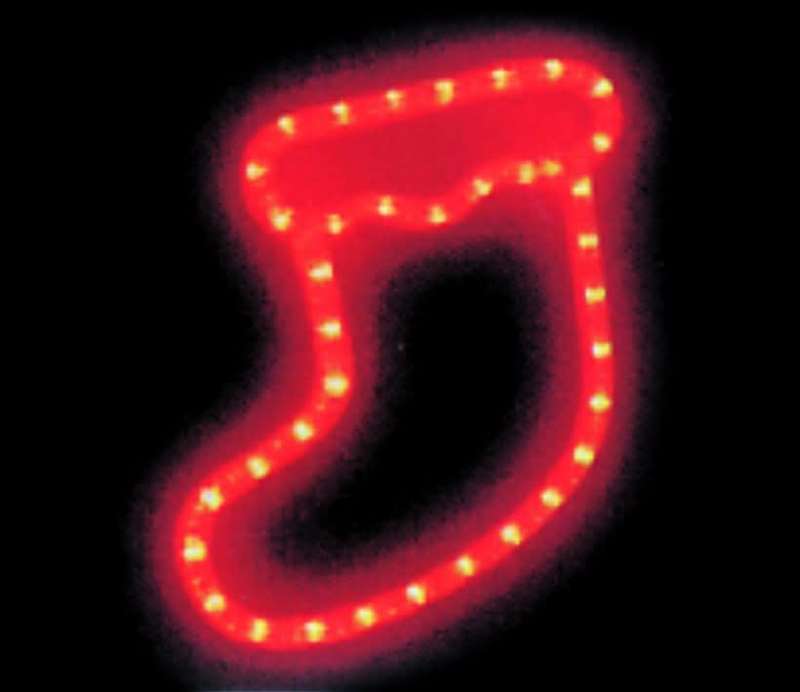 LED Christmas Lights - Boot Motif