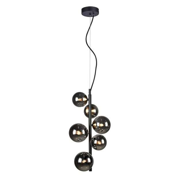 Round Bubble Vertical Pendant Black