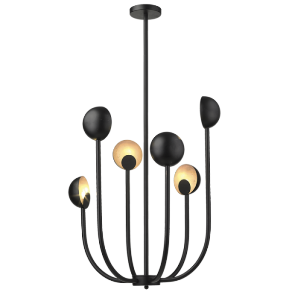 6 Light Metal Chandelier