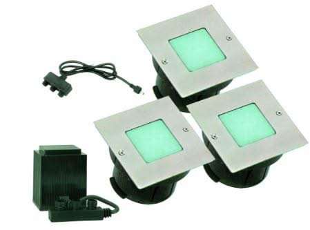 LED Deck Light - Square 3 Light Kit