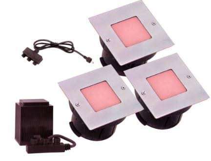 LED Deck Light - Square 3 Light Kit