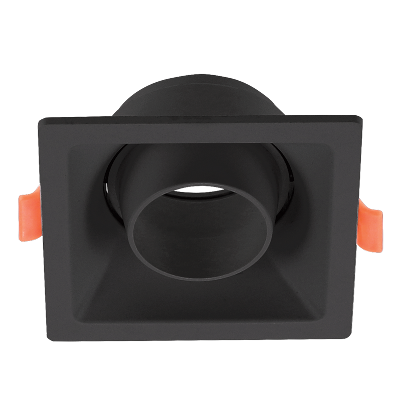 Downlight Holder - Low Glare Square Tilt Polycarbonate (Focus)