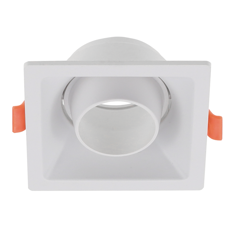 Downlight Holder - Low Glare Square Tilt Polycarbonate (Focus)