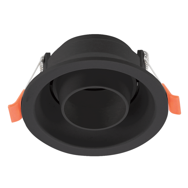 Downlight Holder - Low Glare Round Tilt Polycarbonate (Focus)