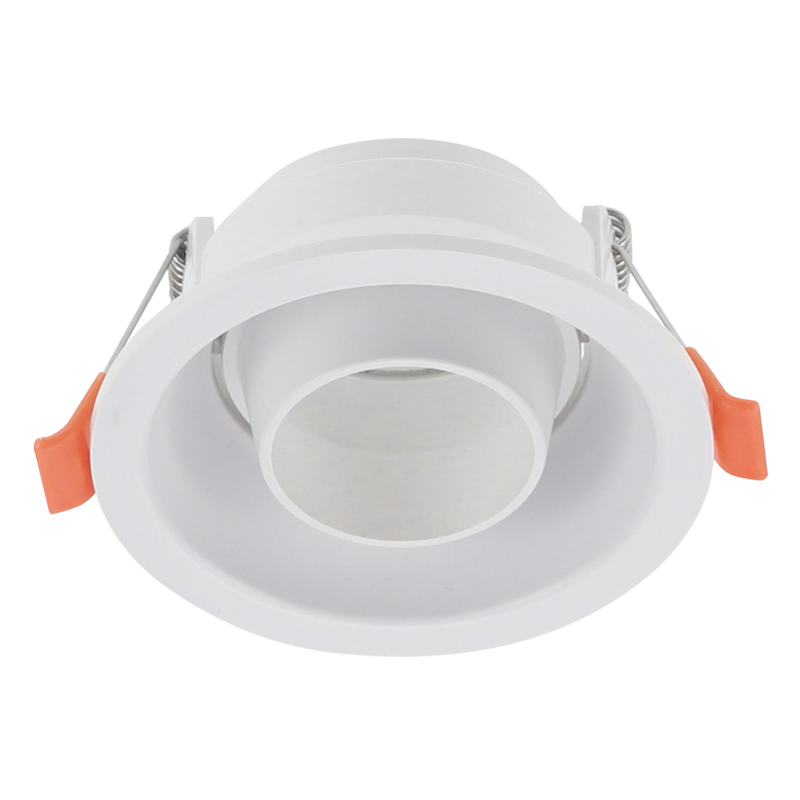 Downlight Holder - Low Glare Round Tilt Polycarbonate (Focus)