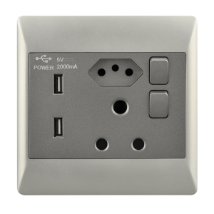 Plug - 16 Amp Plug + New RSA Socket + 2 USB - 4 X 4