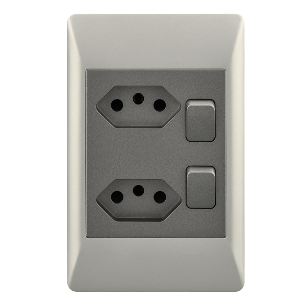 Plug - 2 New RSA Sockets with 2 Switches - 2 X 4