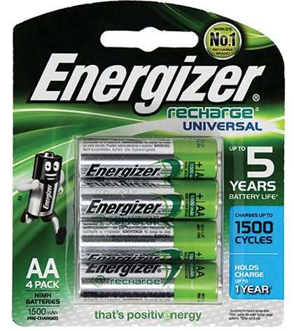 Rechargeable Batteries - AA 4 Pack