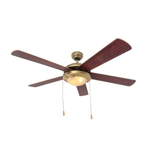 Comet Ceiling Fan 5 Blades Antique Brass