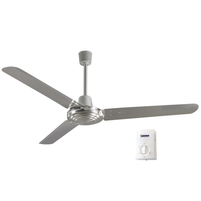 Ceiling Fan - 3 Blade Industrial Stainless Steel Blades