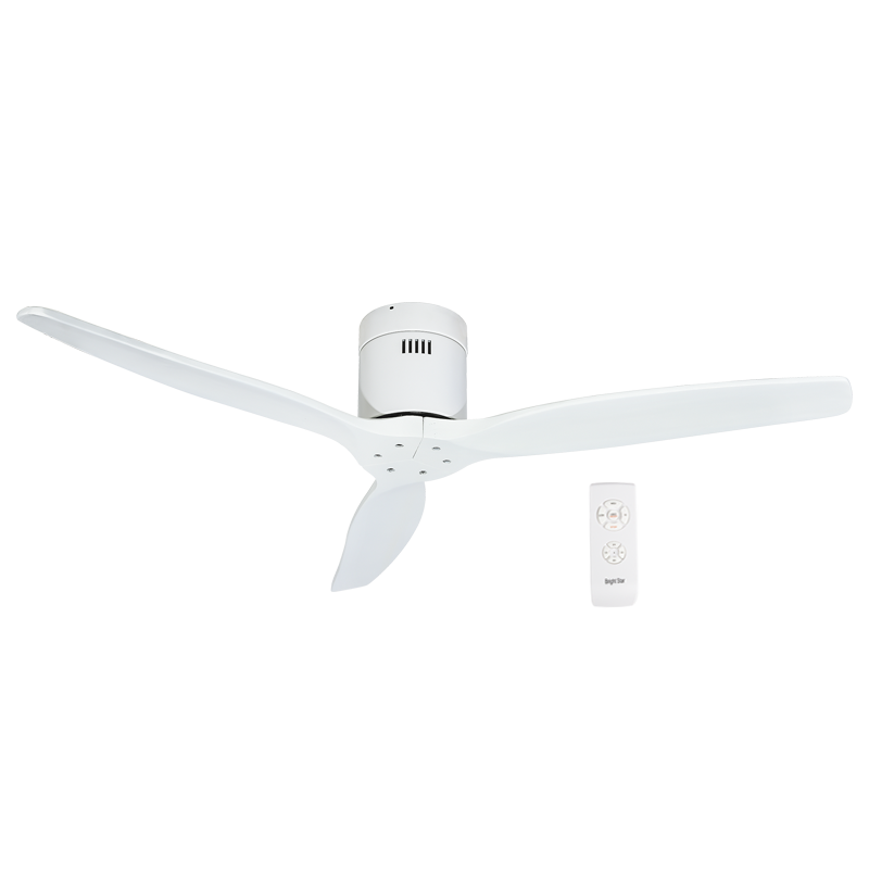 Ceiling Fan - 3 Blade White / Solid Wood Blades