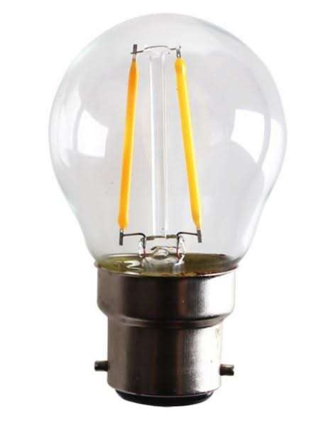 LED Bulb - 2W Filament LED Golf Ball (G45) - B22 / Cool White (4000K)