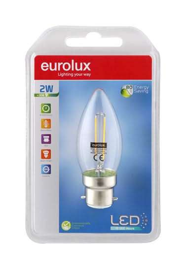 LED Candle Bulb - 2W Filament