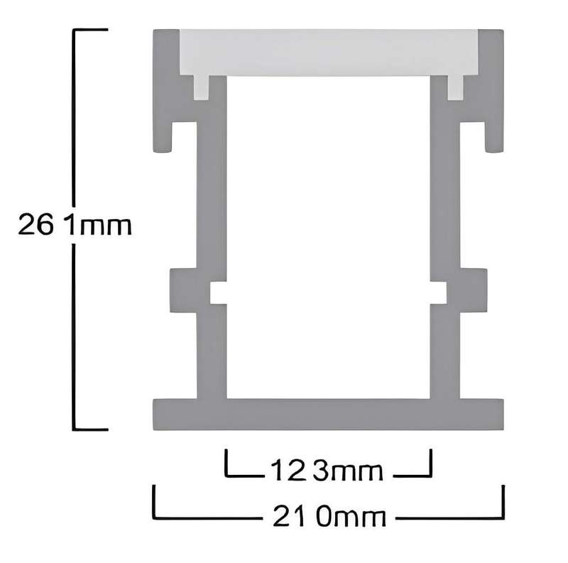 LED Extrusion - Inground with frosted cover (3m)