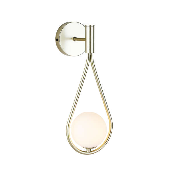 Tear Drop Satin Gold Wall Light