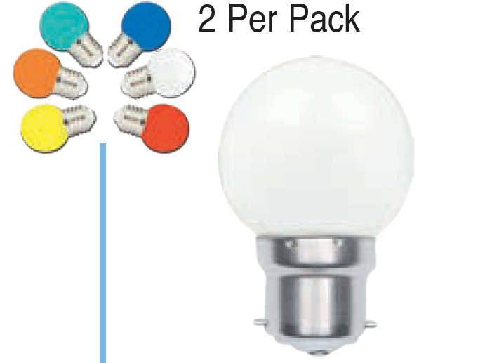 LED Bulb - 1W LED Golf Ball (2 Pack)