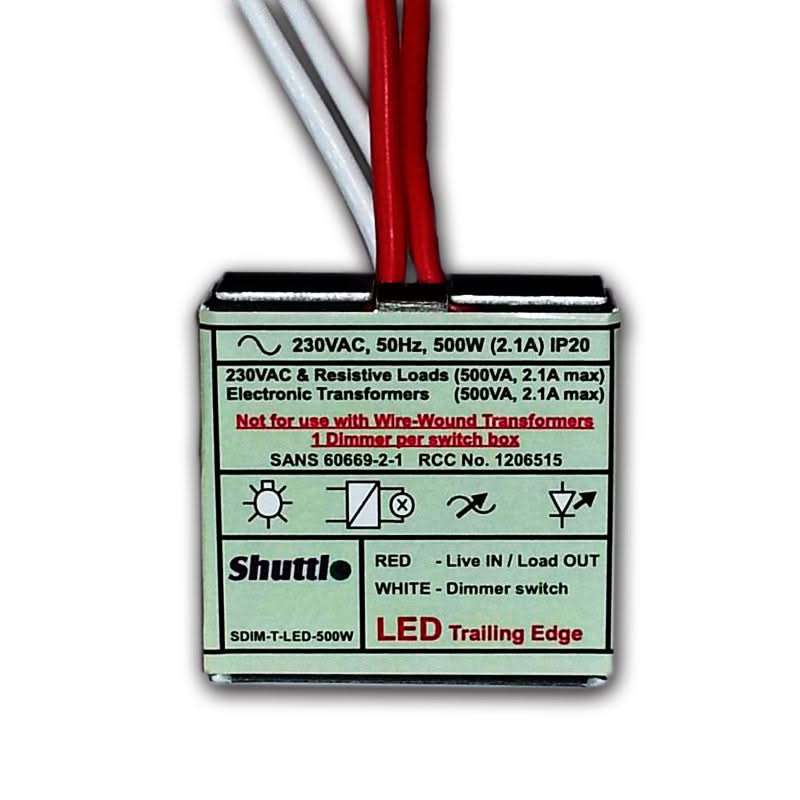 Shuttle LED Dimmer Module - 500W Push Button