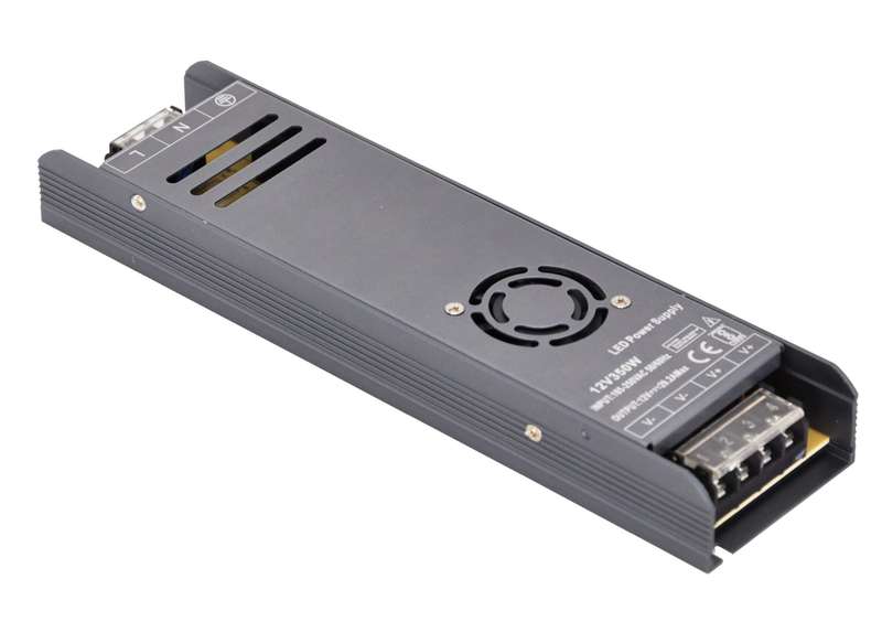 LED Power Supply - 12Vdc 350W  - Surge Protected / Slim Design