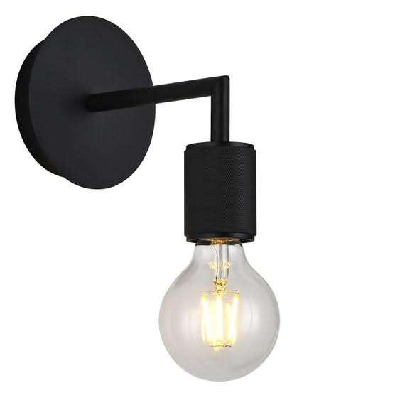 Trend Plain Wall Light - Black