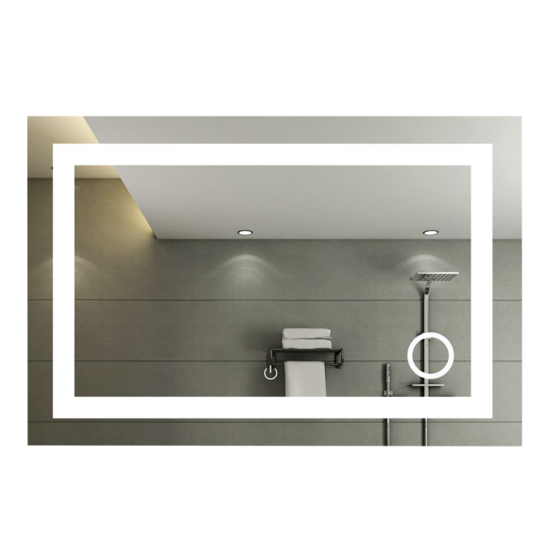 Rectangular LED Mirror with On / Off Mirror Touch Switch