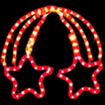 LED Christmas Lights - Double Star Motif