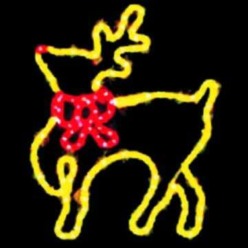 LED Christmas Lights - Bowtie Reindeer Motif