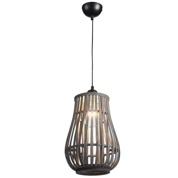 Metal and Rattan Pendant 230mm