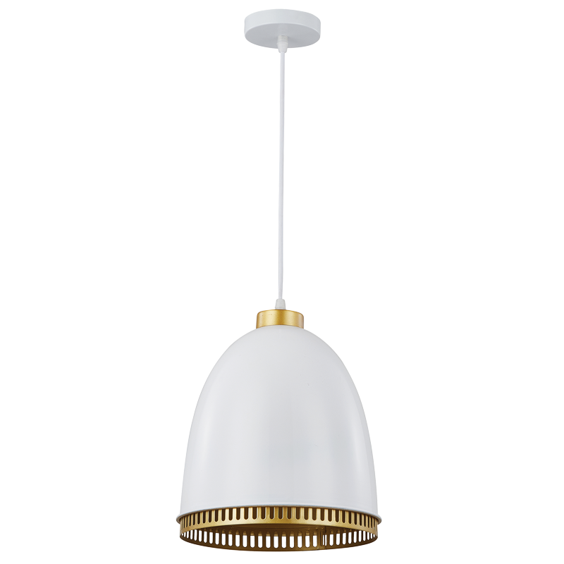 White Iron Pendant with White Cord PEN236