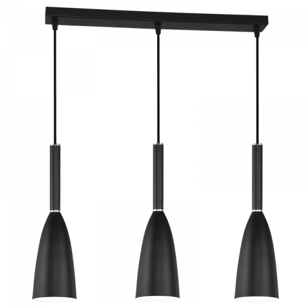 Black Metal Pendant 3 Light PEN244/3
