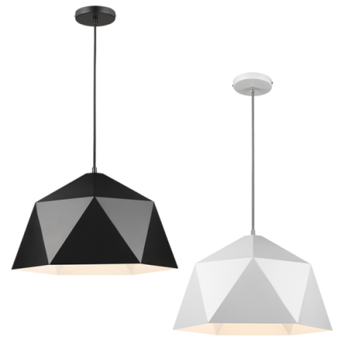 Metal Pendant PEN399 White or Black