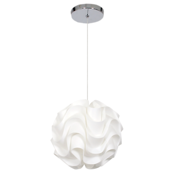 White Wavy Polypropylene Pendant